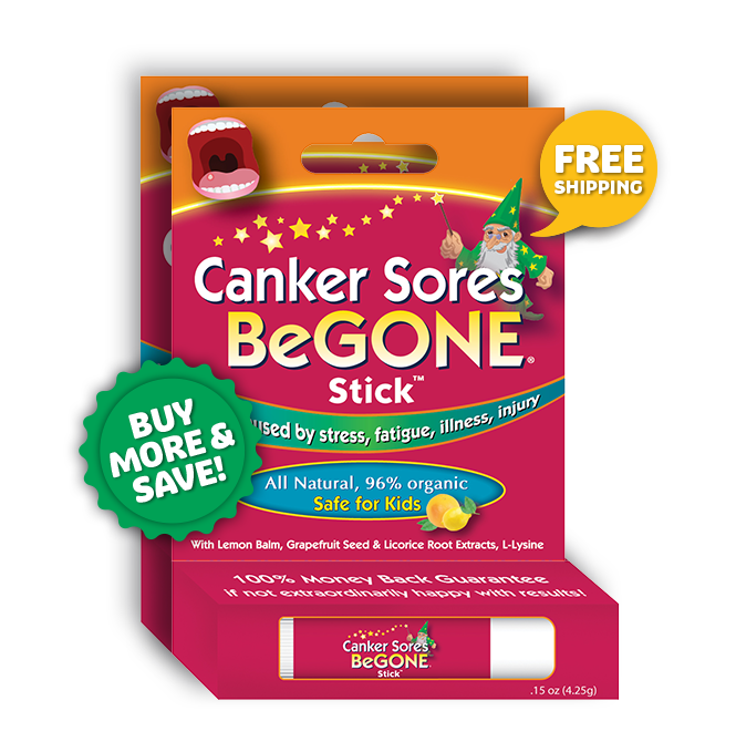 Canker Sores BeGONE Stick™ TWIN PACK Sore Be Gone SoresBeGone